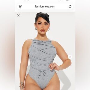 Fashion Nova Anitta Lace Up Bodysuit
